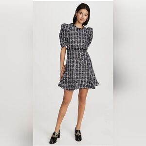 LIKELY Alia Tweed Puffed Shoulder Dress